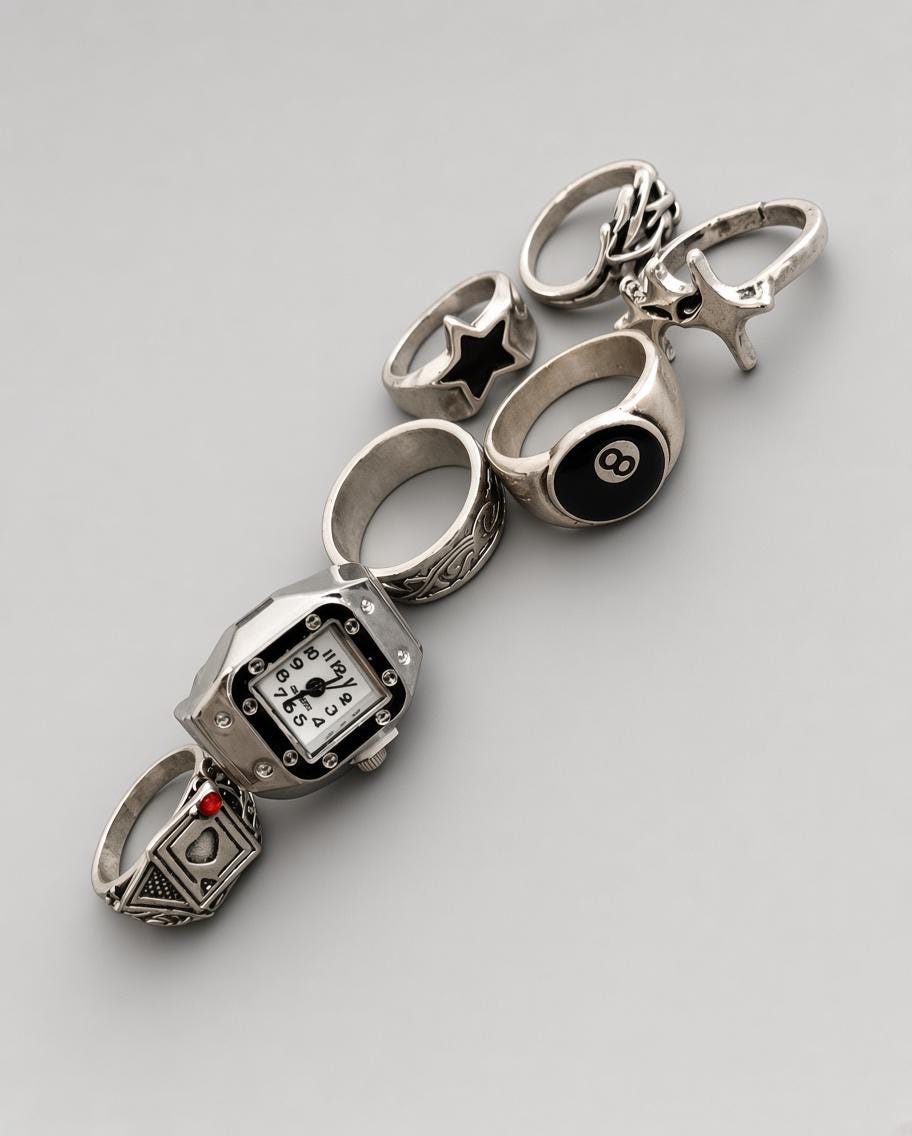 Y2k Rings Silver - Etsy