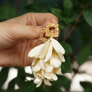 Gold Geometrische Ohrringe, Elfenbein Ohrringe, Boho Ohrringe, Polymer Clay Ohrringe, Hochzeit Gastgeschenk, Boho Ohrringe
