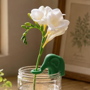 5pcs Elephant Plant Stem Support, Cute Flower Holder Clip, Pot Rim Plant Support, Garden Accessory, Unique Gift for Plant Lovers