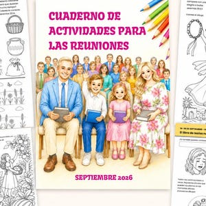 Cuaderno de actividades para las reuniones | Septiembre 2026 | PDF imprimible | Libro para colorear y aprender