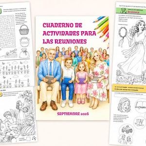 Cuaderno de actividades para niños para las reuniones | Septiembre 2026 | PDF imprimible | Libro para colorear y aprender