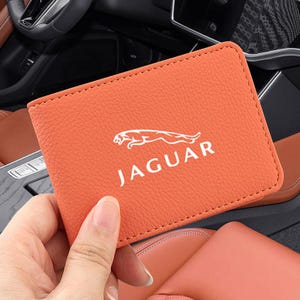 Porte-carte d'immatriculation de permis de conduire Jaguar 2 en 1