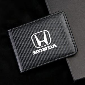 Porte-carte grise et permis de conduire Honda en fibre de carbone