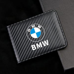 Porte-carte grise et permis de conduire BMW en fibre de carbone