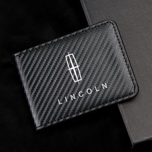 Porte-carte grise et permis de conduire en fibre de carbone Lincoln