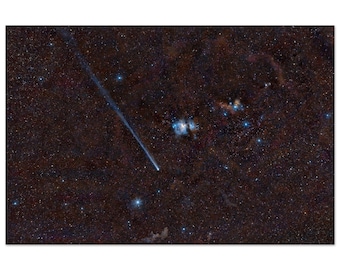 Quadri da parete con la cometa PanSTARRS e la costellazione di Orione.