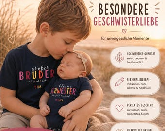 Big Brother Personalized Shirt with Name | Sibling Shirt for Boys | Baby Shower Gift | Big Brother T-Shirt for Kids