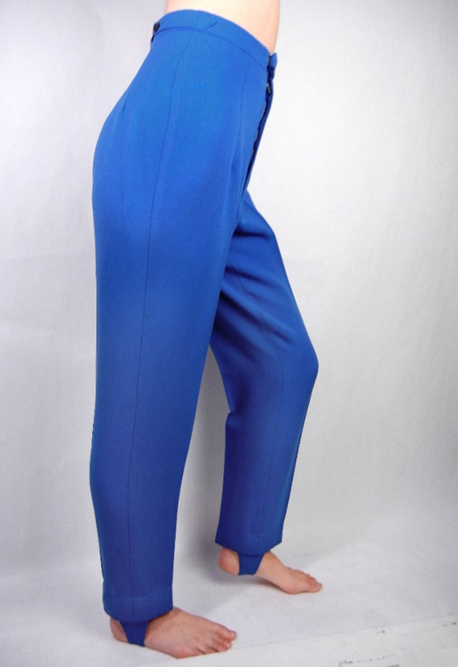 Vintage blue ski pants with stirrups from 1960s stretch Slim & Etsy