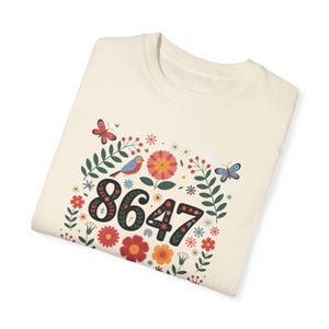 Comfort Colors &quot;8647&quot; Anti Trump Shirt - Boho Chic Tee - Floral Folk Protest Design For Women