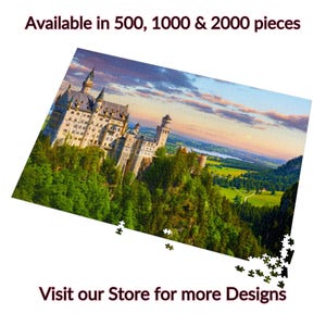 Neuschwanstein Castle Jigsaw Puzzle for Adults  - 500, 1000 and 2000 Piece Difficult Jigsaw Puzzle in a Tin