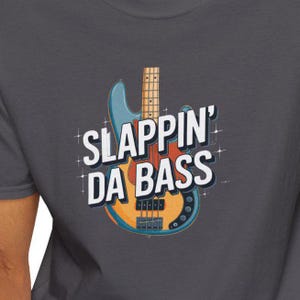 Funny Bass Player Unisex Softstyle T-Shirt, Musician Joke Tee, SNL Lover Gift, Slappin&#039; Da Bass Shirt
