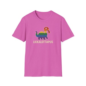Lickalottapus Pride Shirt - Funny LGBTQ Dinosaur T-Shirt - Rainbow Dino Humor Tee
