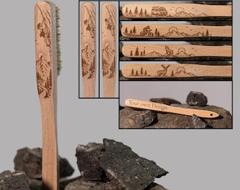 Boulderbürste - personalisiert - Kletterbürste mit Wunschtext / Wunschdesign - Laser engraved Custom boulder brush