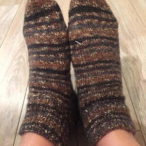 hand knitted heirloom warm cozy special gift designer socks immagine 6