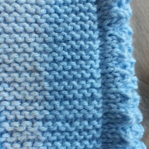 Hand Knitted, hand made baby baby blanket, that will bring comfort to your baby for years to come. A Memorable gift. image 4