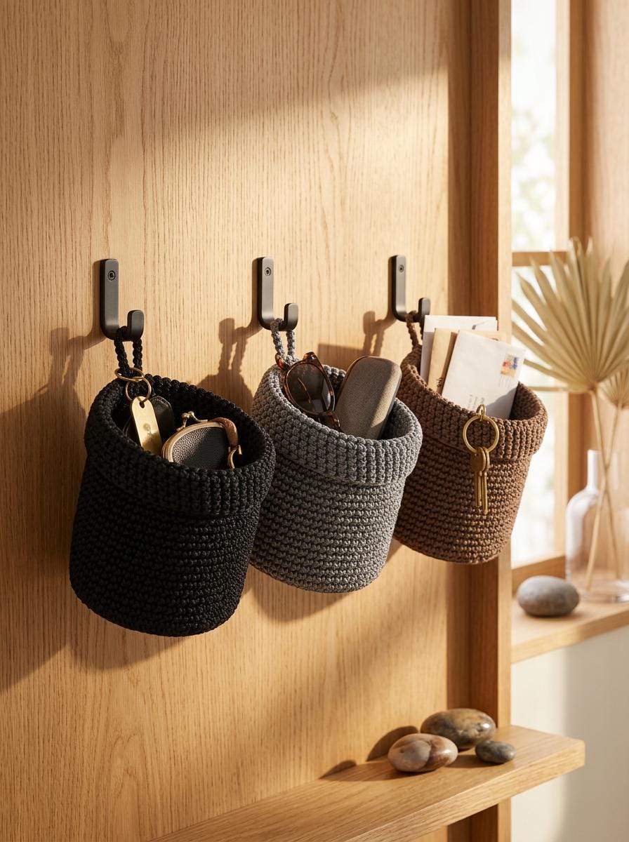 Small Basket to Hang on Hook - Etsy