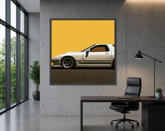Vintage Sports Car Canvas Print, Retro Automobile, Office Wall Art