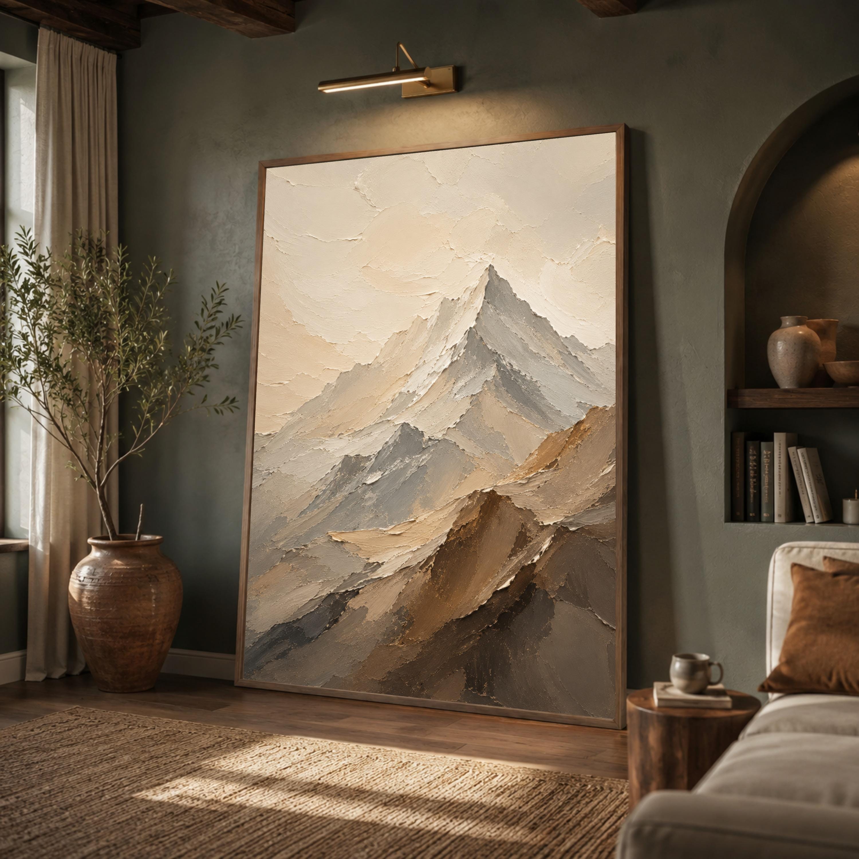 Brown Mountain Wall Art Canvas - Etsy