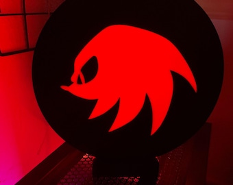 Knuckles the Echidna LED Lamp - Gaming & Room Decor Light