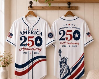 Camiseta de béisbol del 250 aniversario de Estados Unidos, camiseta patriótica 1776-2026, camiseta unisex del 250 aniversario de EE. UU., regalo del 4 de julio