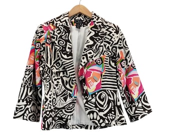Art Wear Blazer 4 CR Sportswear Abstarct Schmetterling 3/4 Ärmel Lined Career Wear