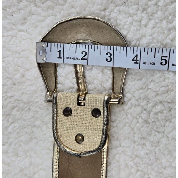 VTG 80s Leather Dress Belt by Dusty Baker Snakeskin  display picture 1