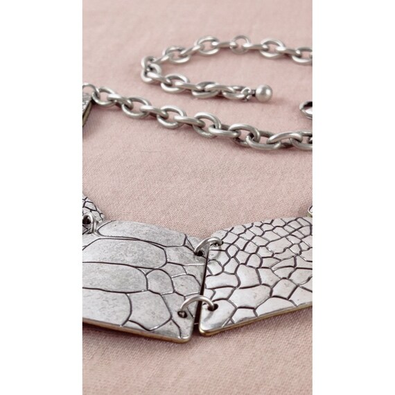 Premier Designs Silver Coker Necklace Exotic Rept… - image 10