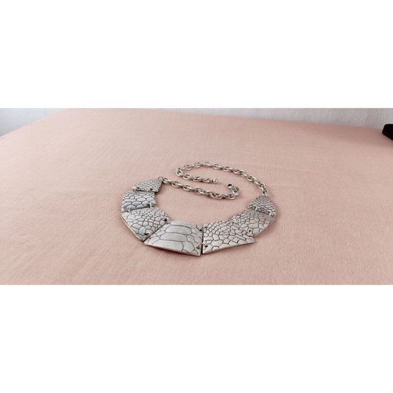 Premier Designs Silver Coker Necklace Exotic Rept… - image 9