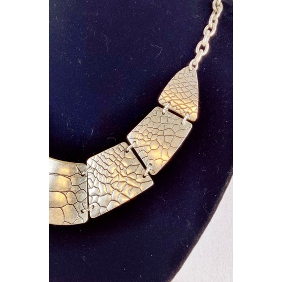 Premier Designs Silver Coker Necklace Exotic Rept… - image 3