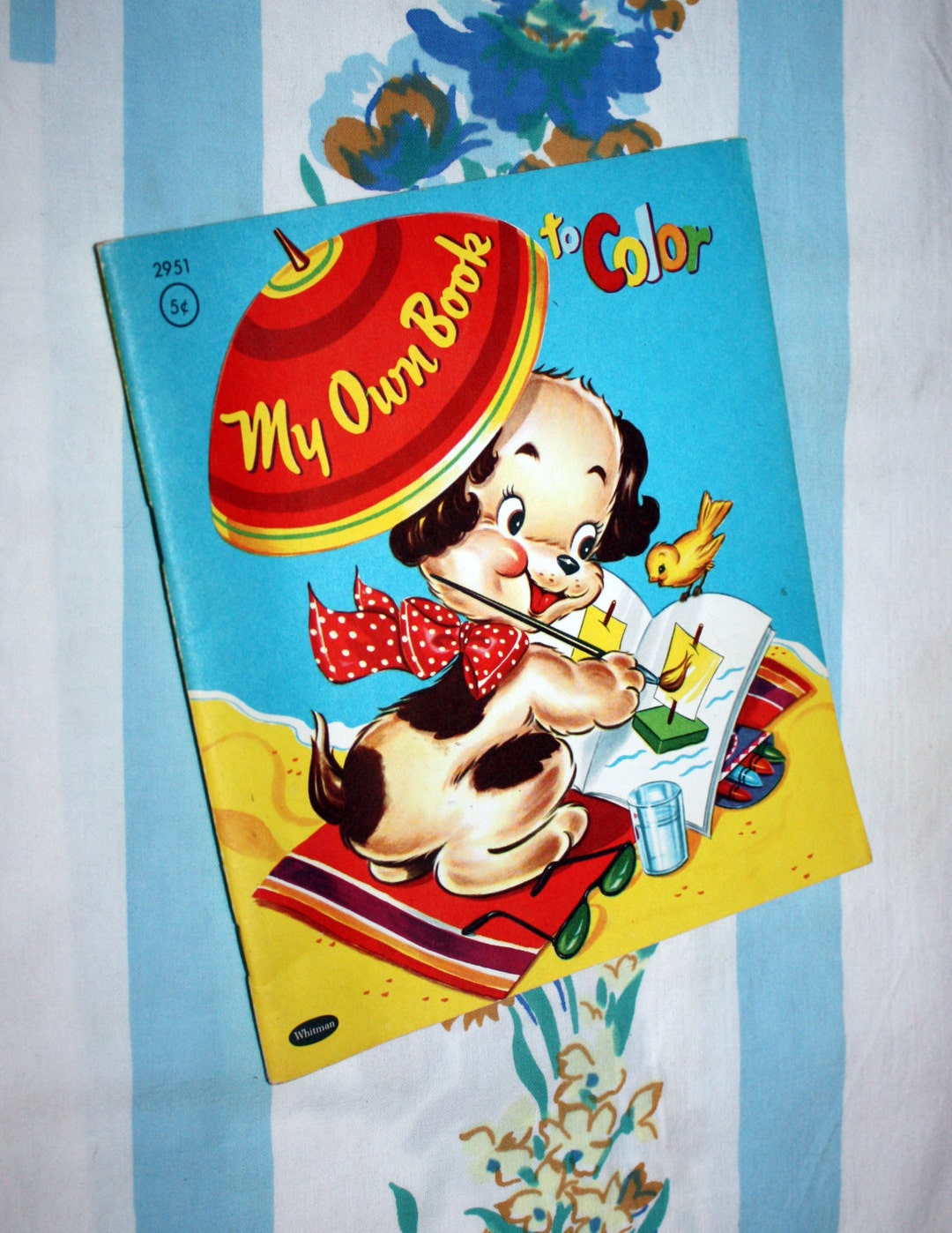 Coloring book my own book to color 1954 whitman etsy