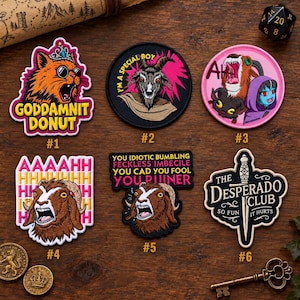 Parche bordado de Carl Fan de Dungeon Crawler, Princess Donut LitRPG, Parche de The Desperado Club, Serie de libros LitRPG, Fan de Gamer Fantasy Reader