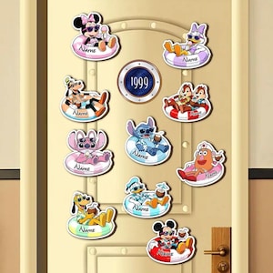 Disney Cruise Door Magnet Custom Pool Float Stitch Mickey, Personalized Minnie Donald Goofy Cabin Decoration, Summer Vacation Gift Set 2026