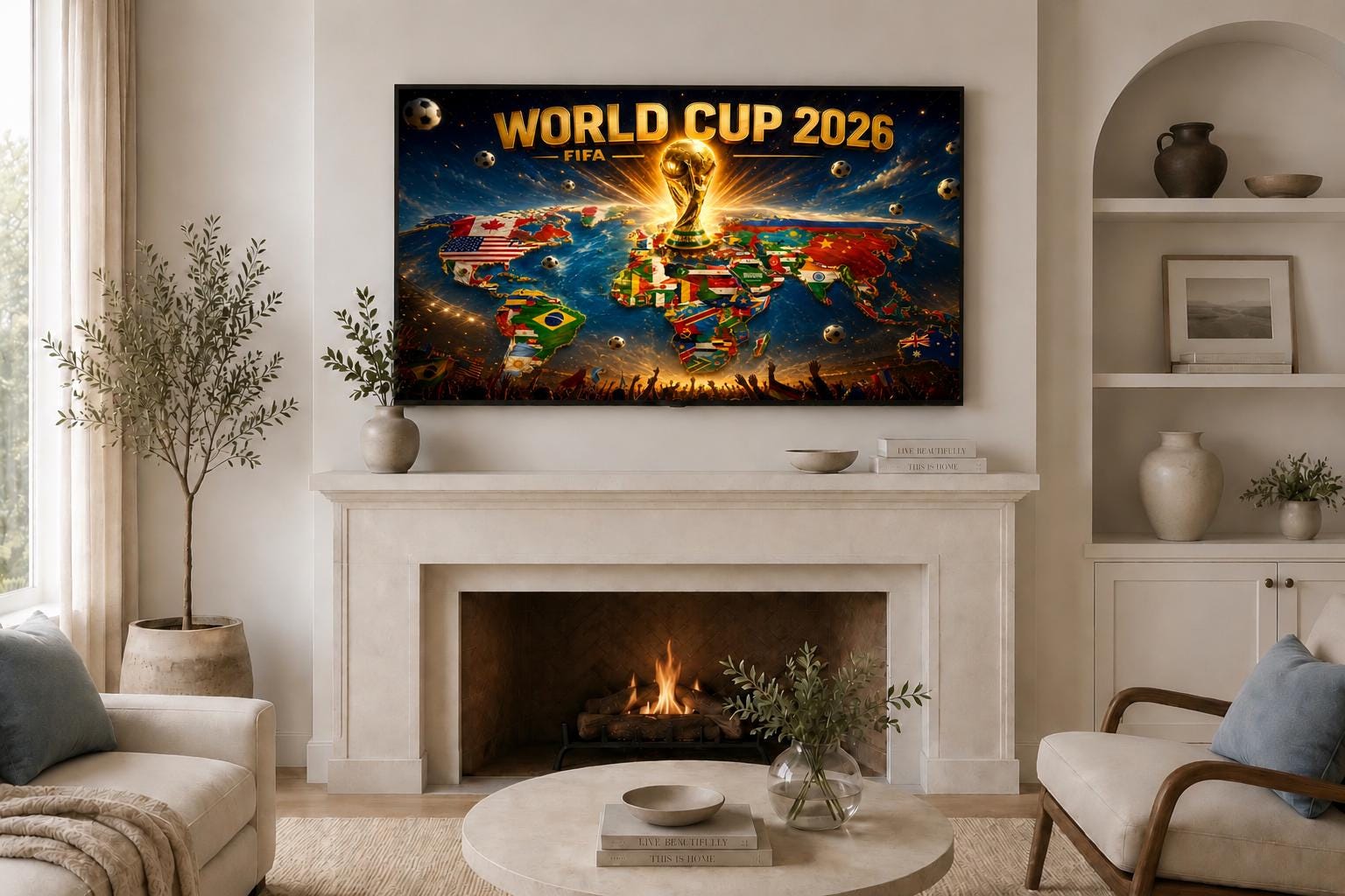 World Cup 2026 Frame TV Art, FIFA Soccer Football Decor, 300 DPI