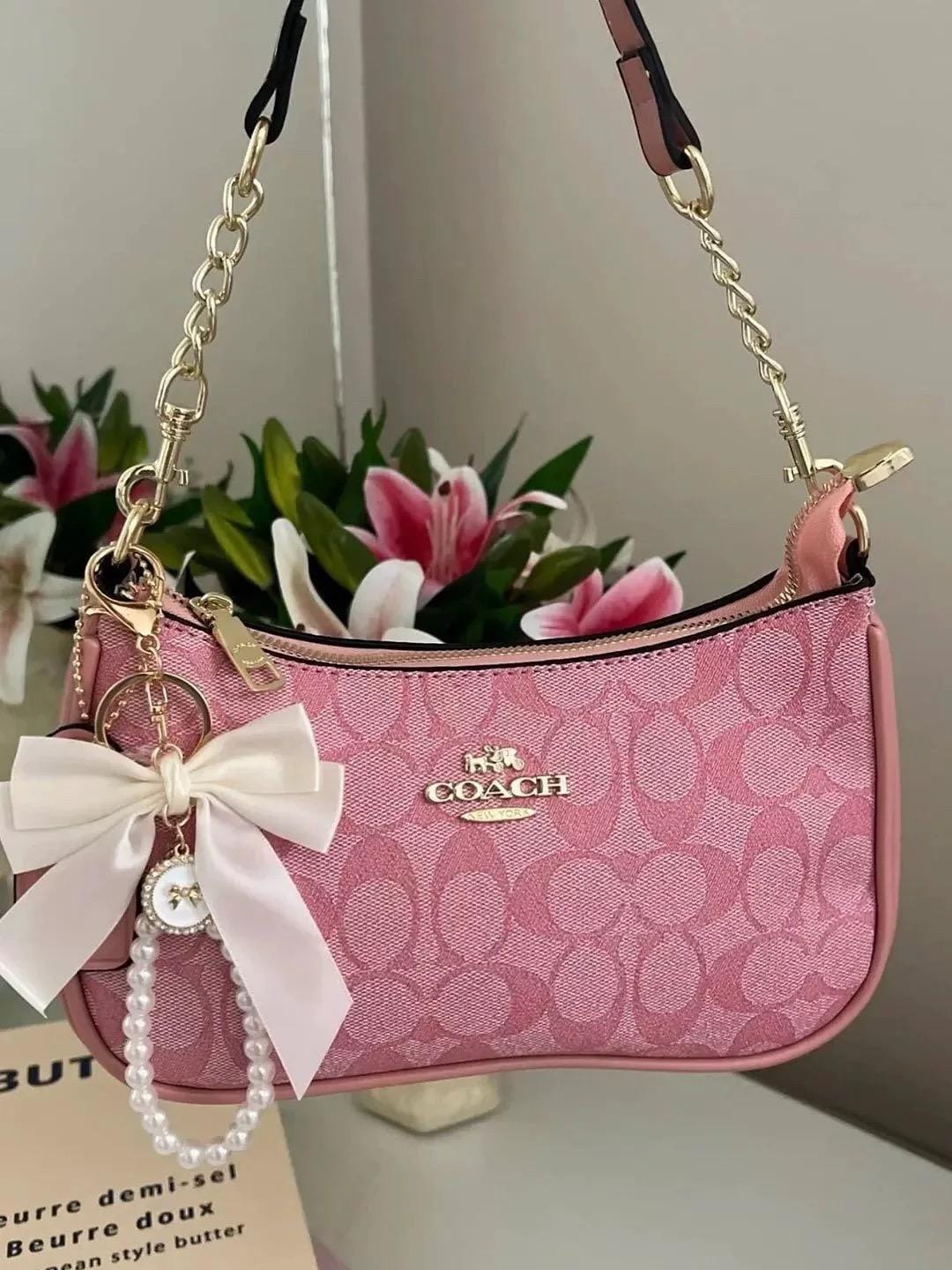 Vintage Coach Pink Shoulder Purse - Etsy Canada