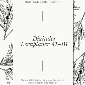 Deutsch Lernplaner A1–B1 | Sprachlern Planer | Vokabeltrainer | Grammatik Übungsseiten | Lerntracker | Digitaler spreadsheet | Excel Planer
