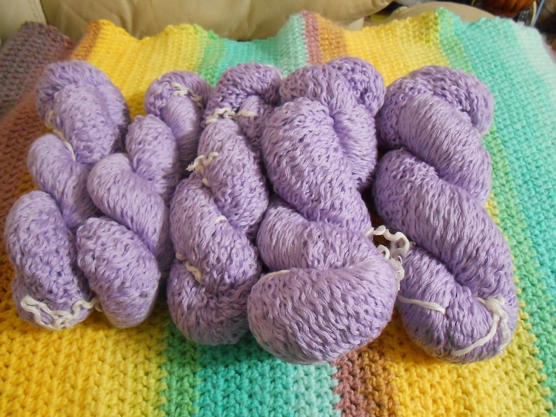 1535 yards Sport weight Reclaimed Recycled Upcycled WoolAcrylic Blend Lilac Purple