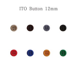 KAWAGUCHI 12mm Thread Buttons | Japanese Soft Unbreakable Recycled Polyester Ring Buttons for Shirt Baby Clothes Crafting | 8 Colors
