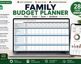 Ultimate Annual Budget Spreadsheet Excel Google Sheets Budget Template | Monthly Budget Planner | Expense Tracker | Bill & Savings Tracker