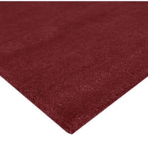 Solid Burgundy Hand-Tufted Wool Rug | Plush Maroon Minimalist Area Carpet