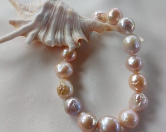 Freshwater pearl bracelet, Ming pearl | Unique piece | Handmade pearl necklace | Gift for women | Elegant jewelry