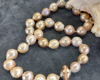 Freshwater Pearl Color Necklace | Unique Piece | Handmade Pearl Necklace | Gift for Women | Elegant Jewelry