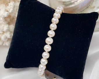 Freshwater pearl bracelet | Unique piece | Handmade pearl bracelet | Gift for women | Elegant jewelry