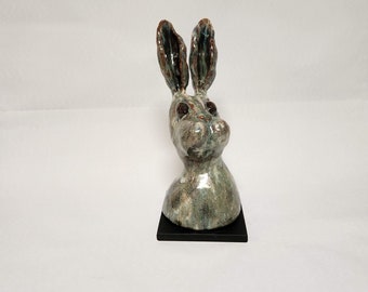 Rabbit Bust Sculpture
