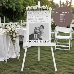 Hochzeit Willkommen Schild Vorlage | Eine Zeitung im Stil einer Zeitschrift (Digitaler Download)