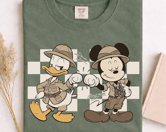 Mickey & Donald Animal Kingdom Png, Disney Best Friends Safari Mode Png, Dad and Son Let's Get Wild, WDW Family Trip