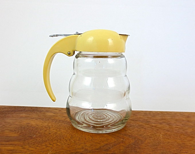 Glass Syrup Dispenser / 1950's Dripcut & Glass Tiered Etsy