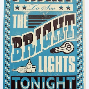 Richard Thompson Song Lyric Original Screenprint