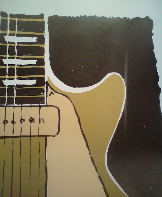 Guitars Pop Warhol Style Colour Giant Wall Art Poster Print