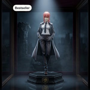 Anime Officer Figure 3D Print Model: Control Devil Statue (STL, OBJ, GLB)