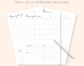 Planning mensuel imprimable, organiseur du mois PDF, planner mensuel français, calendrier mensuel PDF, outil organisation